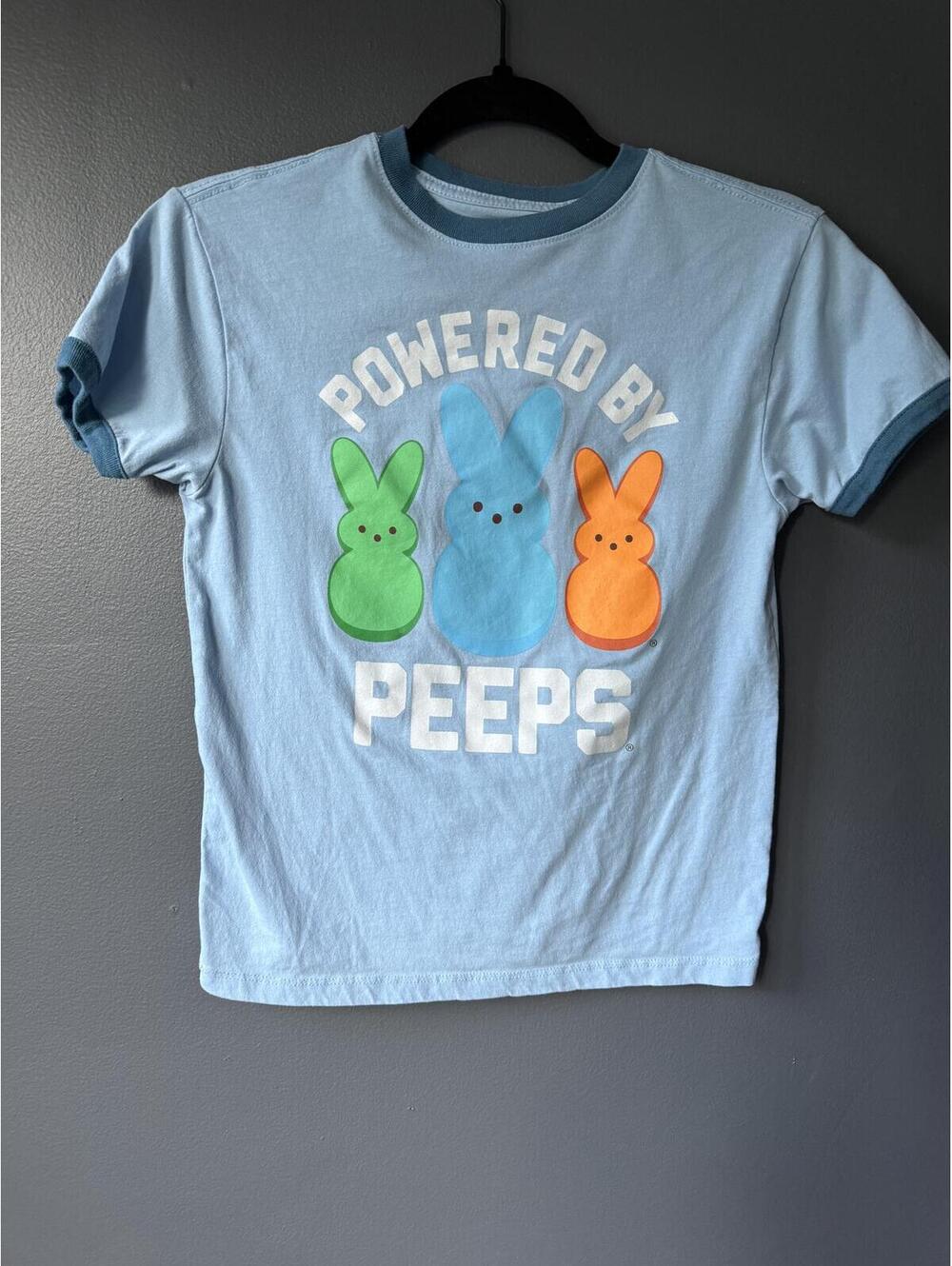 Peeps Powered By Peeps Blue Graphic T-Shirt Medium